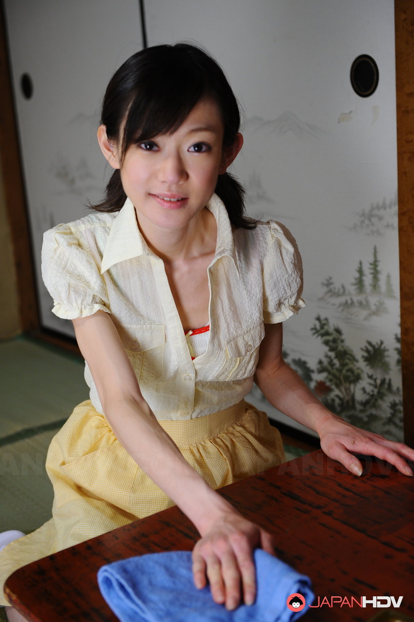 Young looking Japanese girl Aoba Itou changes into a sheer teddy 色情照片 #428498535