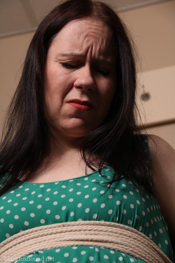 Distressed mature woman in polka-dot dress tied up & gagged for BDSM fun foto pornográfica #428607995 | Black Fox Bound Pics, Mature, pornografia móvel