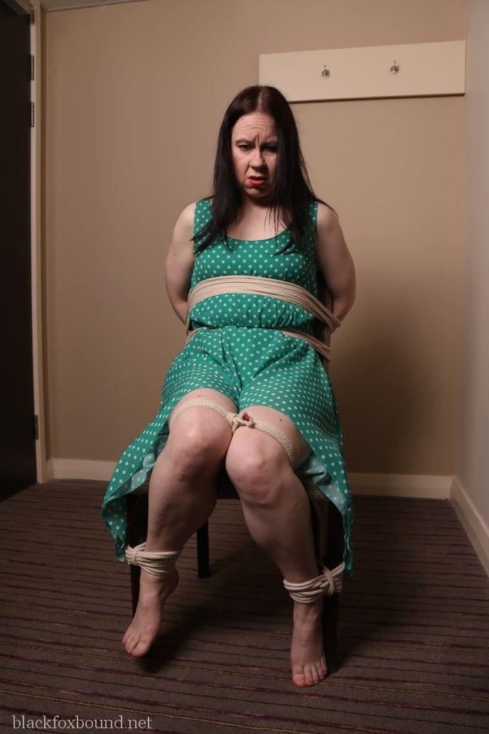 Distressed mature woman in polka-dot dress tied up & gagged for BDSM fun порно фото #428607996 | Black Fox Bound Pics, Mature, мобильное порно