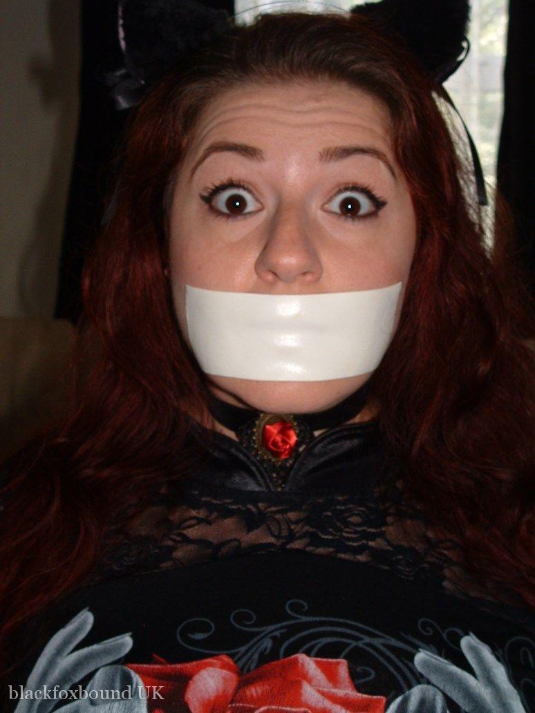 Thick redhead is tied to a chair with tape affixed to her mouth 色情照片 #429041183 | Black Fox Bound Pics, Boots, 手机色情