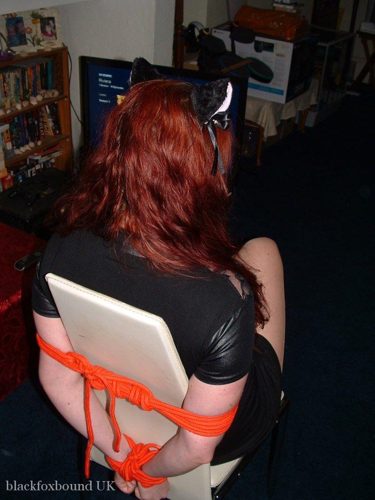 Thick redhead is tied to a chair with tape affixed to her mouth photo porno #429041226 | Black Fox Bound Pics, Boots, porno mobile