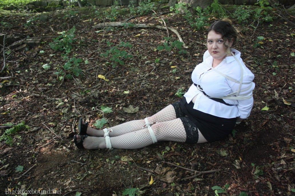 Erect, weighed woman tied up and gagged before being dumped in the woods.