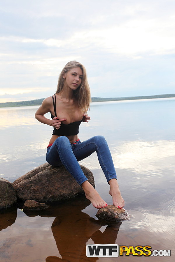 Girl next door Megan pulls out her tits while sitting on a rock in the lake порно фото #427190510 | Private Sex Tapes Pics, Krystal Boyd, Homemade, мобильное порно