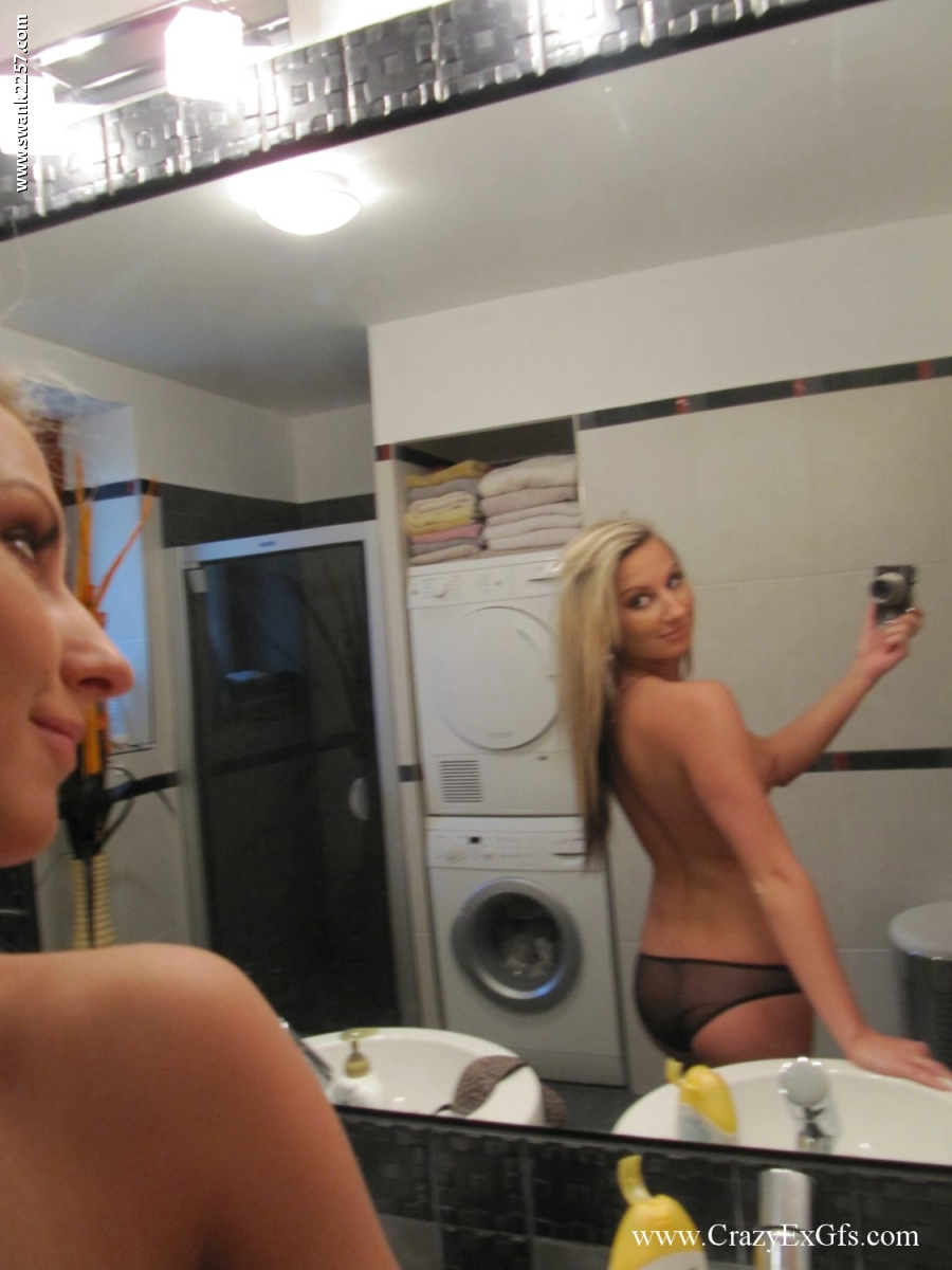 Blonde amateur gets totally naked while taking self shots in a bathroom mirror porn photo #427280098 | Crazy Ex GFs Pics, Selfie, mobile porn