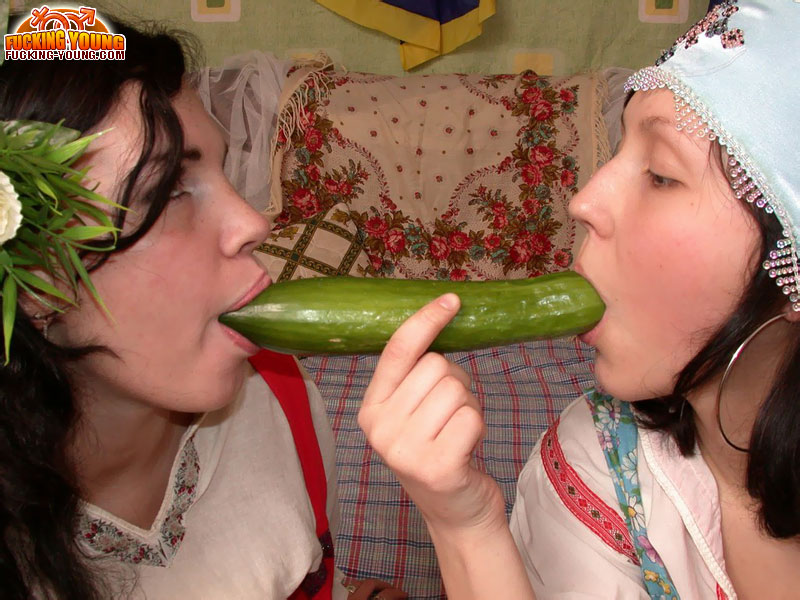 Two innocent teen girls simultaneously filling their wet pussies with a red porno fotky #423752296