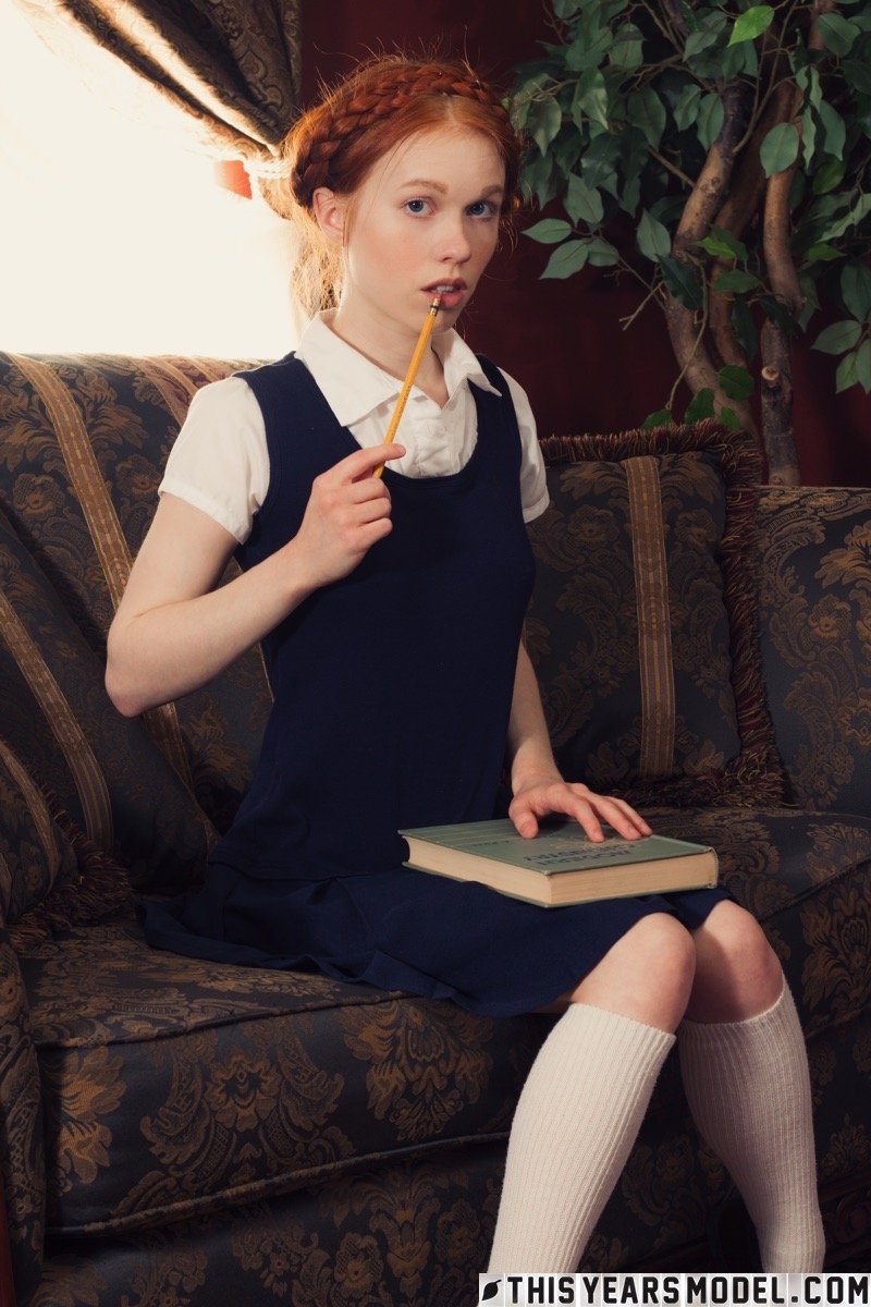 Young looking redhead Dolly Little gets naked in white socks and Mary Jane's ポルノ写真 #424141933 | This Years Model Pics, Dolly Little, Socks, モバイルポルノ