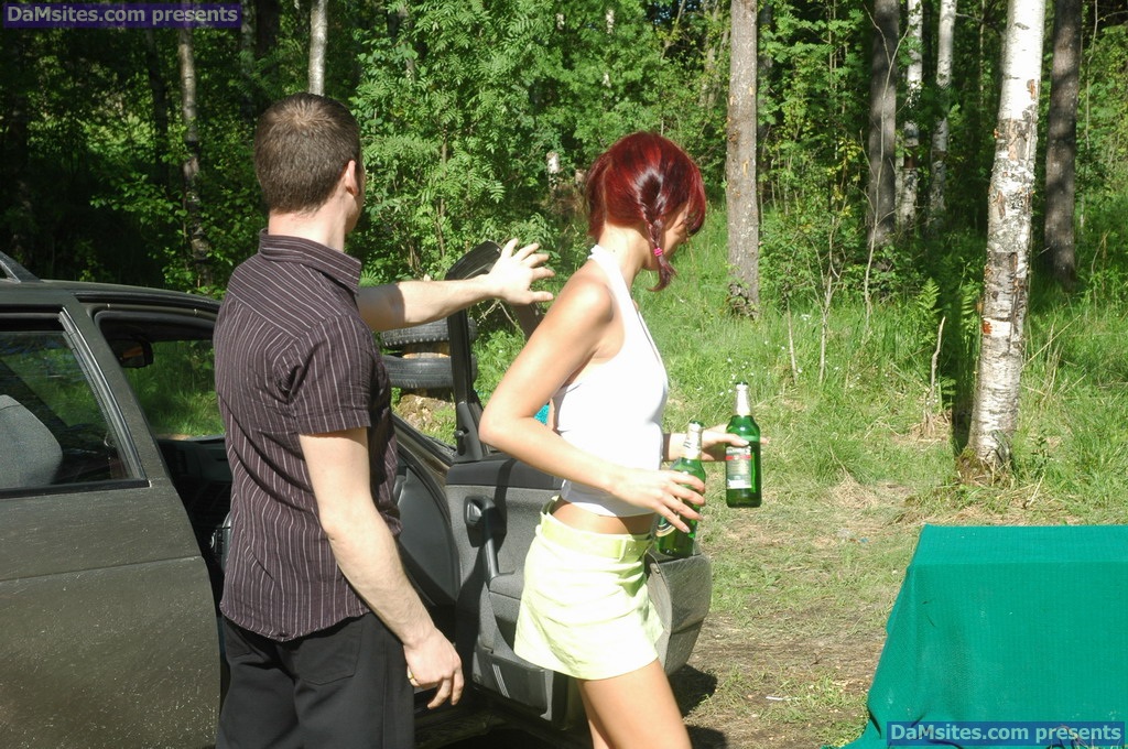 Young redhead Diana loses her virginity during a daytime camping trip foto porno #428157339