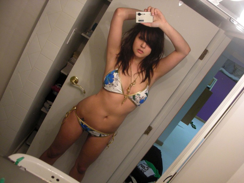 Collection of ex girlfriend's candid self shots in lingerie and bikinis porn photo #429005754