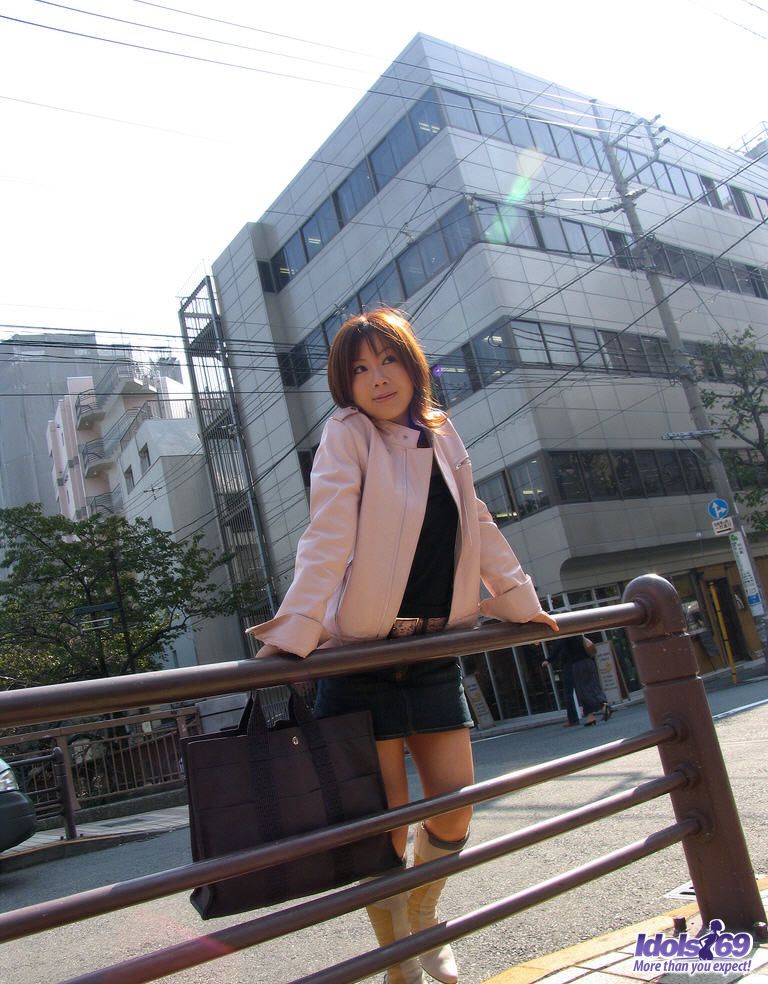Japanese teen Tomomi gets completely naked after arriving at her residence