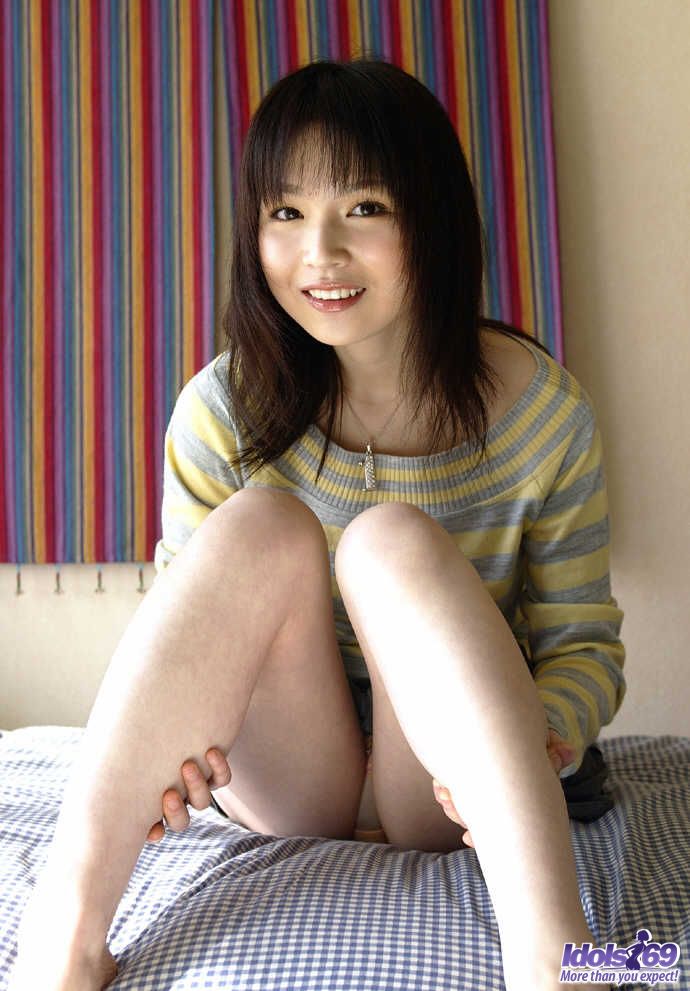 Young Japanese girl Kanan Kawaii flashes upskirt panties before getting naked foto porno #425082739