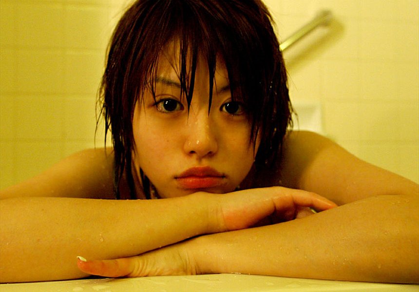 Hitomi Hayasaka Asian teen disrobing for a hot bath showing nude hot body 포르노 사진 #425985957