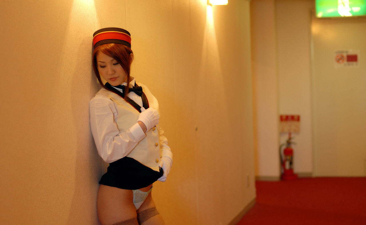Japanese hostess with red hair fondles her great body in a hotel room porn photo #426804202