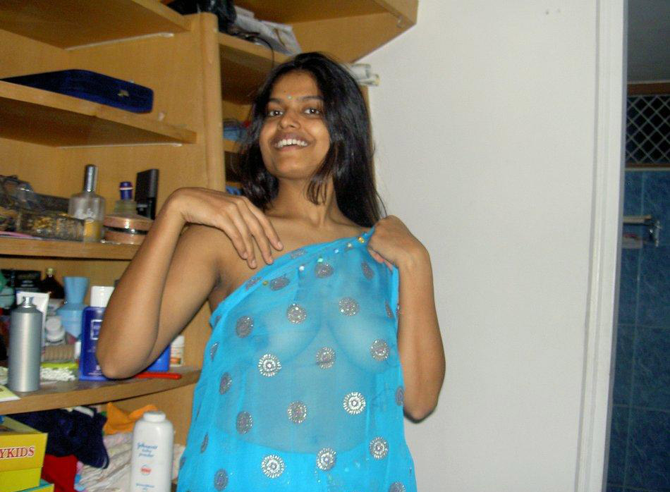 Desi housewife Aprita lets her brassiere slip while posing non nude photo porno #423945136