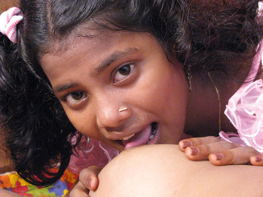 Indian lesbians tongue kiss before licking and toying vaginas foto porno #423907464