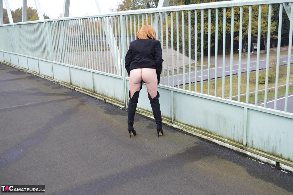 Mature redhead Barby Slut exposes herself in public while wearing OTK boots porn photo #424943636 | TAC Amateurs Pics, Barby Slut, Boots, mobile porn