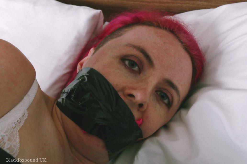 Black Fox Bound Stuff with Gagged Redhead.