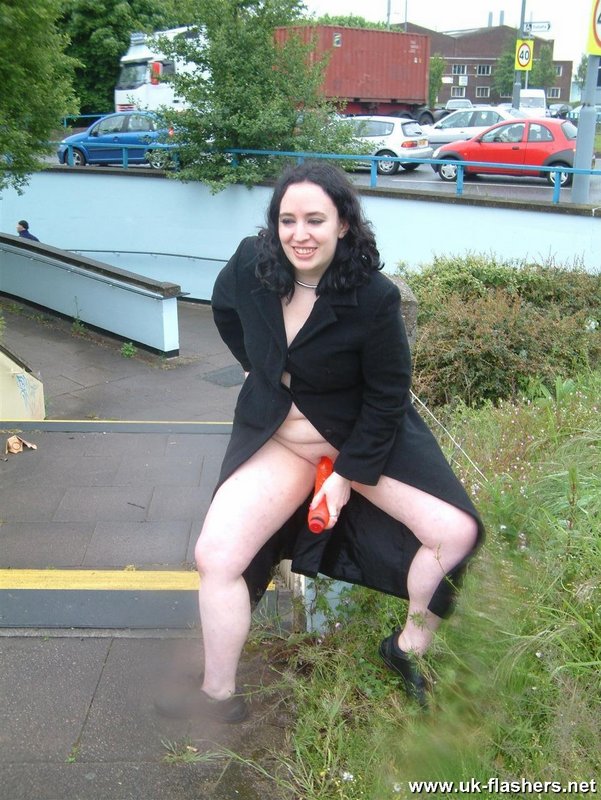 Chubby girl masturbates with a big dildo right in the street порно фото #423365679 | UK Flashers Pics, Curvy, мобильное порно