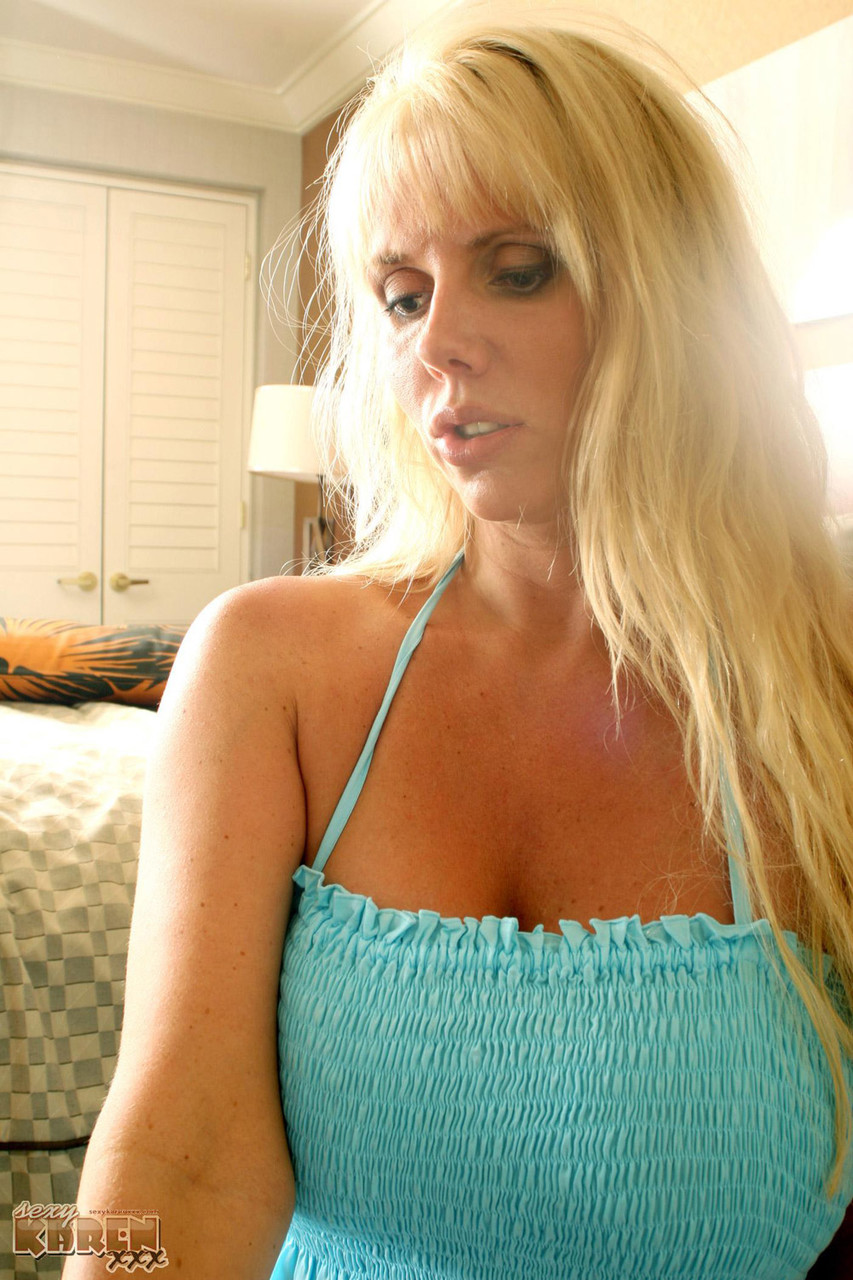 Sexy Karen XXX Blonde big boob MILF gives blowjob porn photo #428602874