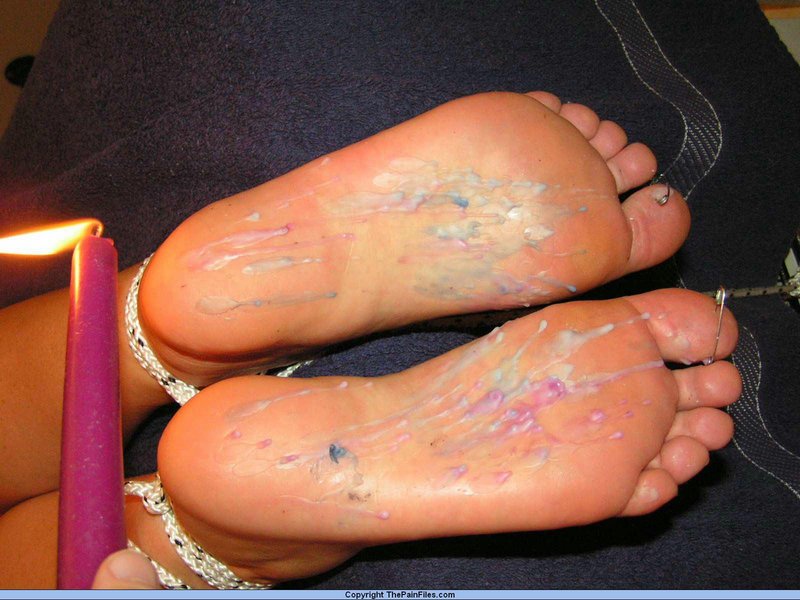 The Pain Files inflicts hot candle wax on the feet.