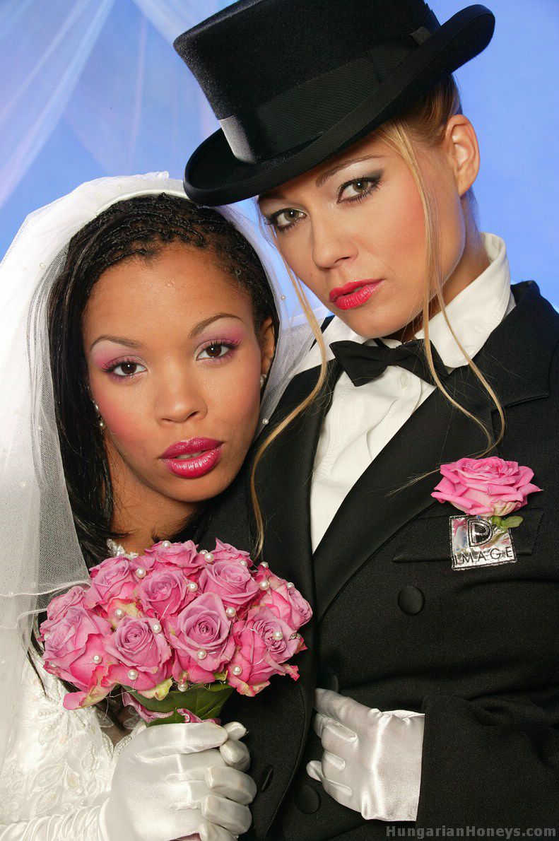 Hot interracial lesbians begin to disrobe for sex after being married zdjęcie porno #428941808 | Hungarian Honeys Pics, Wedding, mobilne porno