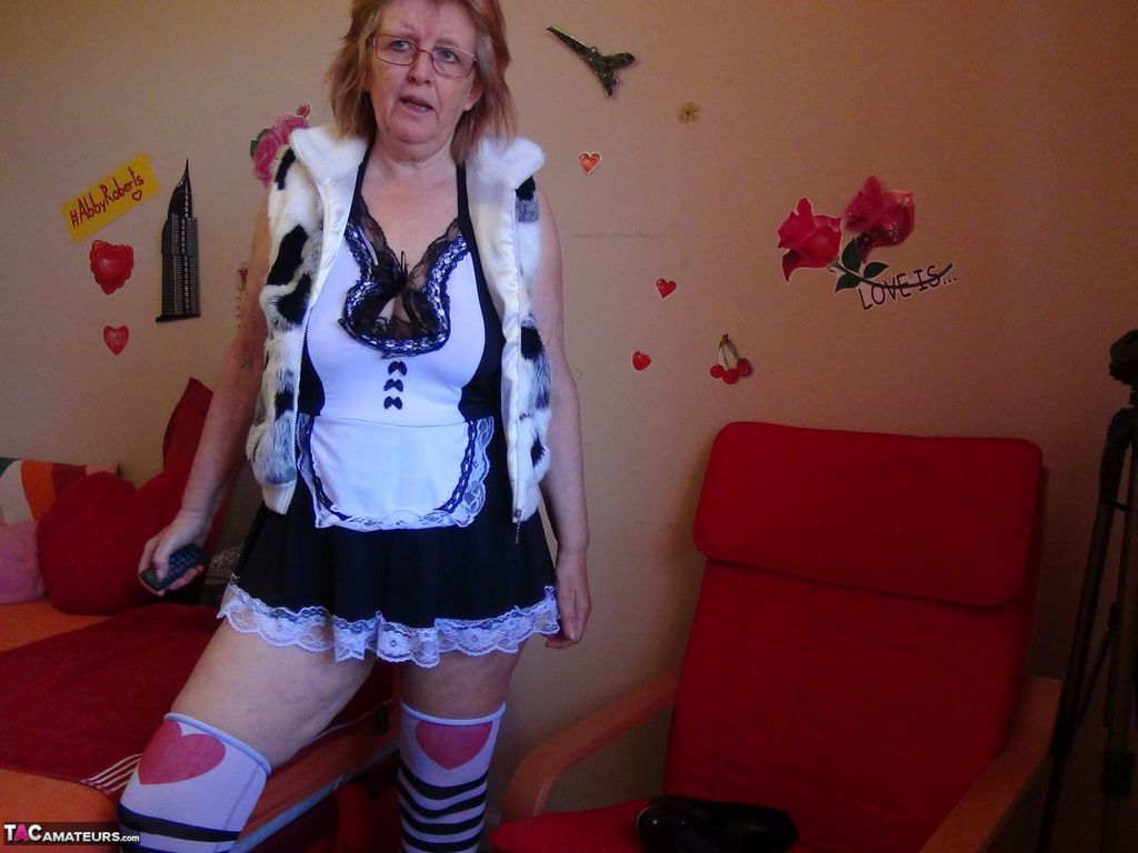 Old amateur Abby Roberts bares her tits and twat in striped thigh high socks порно фото #426927360 | TAC Amateurs Pics, Abby Roberts, Granny, мобильное порно