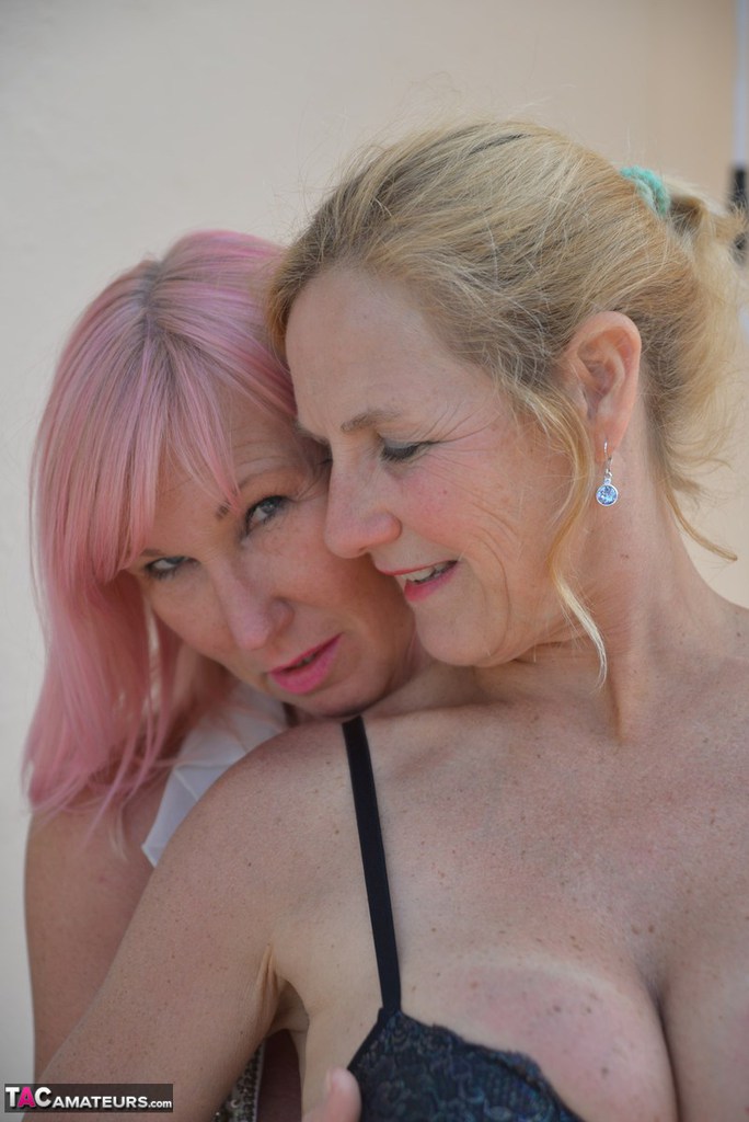 At the age of 20, Melody and her lesbian partner are seen frolicking around on the patio with wine to share.