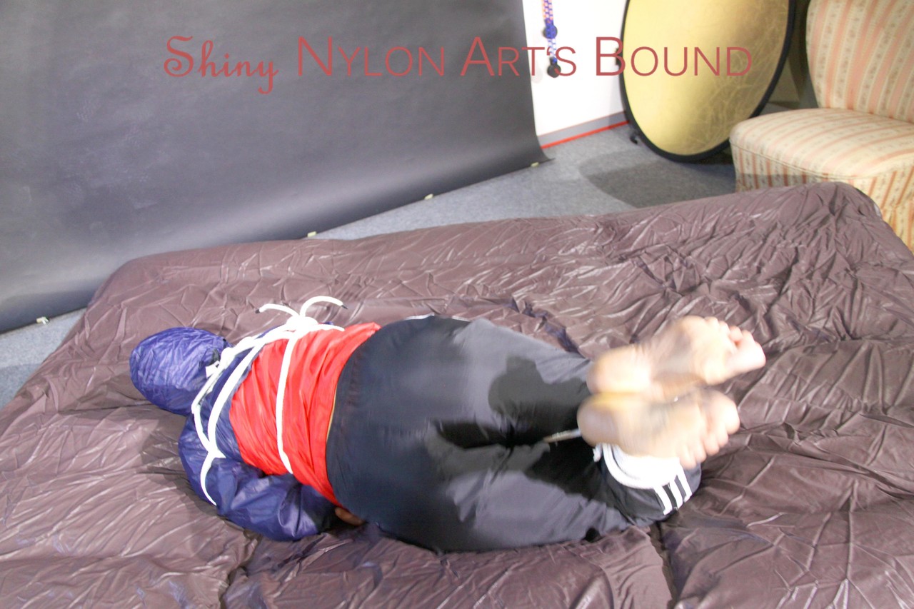SANDRA tied, gagged and hooded with ropes on a bed wearing a supersexy 色情照片 #426630921 | Shiny Nylon Arts Bound Pics, Sports, 手机色情