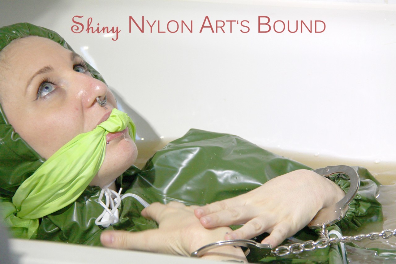 MARA ties and gagges herself in a bath tub cuffs and a cloth gag wearing a porn photo #426787791 | Shiny Nylon Arts Bound Pics, Fetish, mobile porn