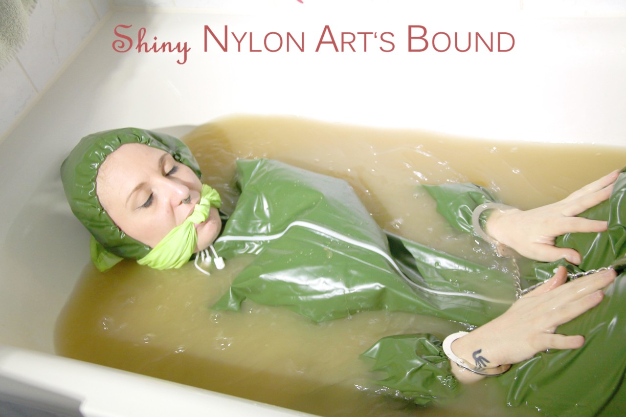 MARA ties and gagges herself in a bath tub cuffs and a cloth gag wearing a 포르노 사진 #426787792 | Shiny Nylon Arts Bound Pics, Fetish, 모바일 포르노