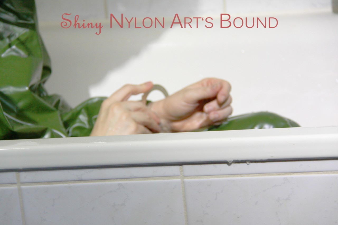 MARA ties and gagges herself in a bath tub cuffs and a cloth gag wearing a porn photo #426787800 | Shiny Nylon Arts Bound Pics, Fetish, mobile porn