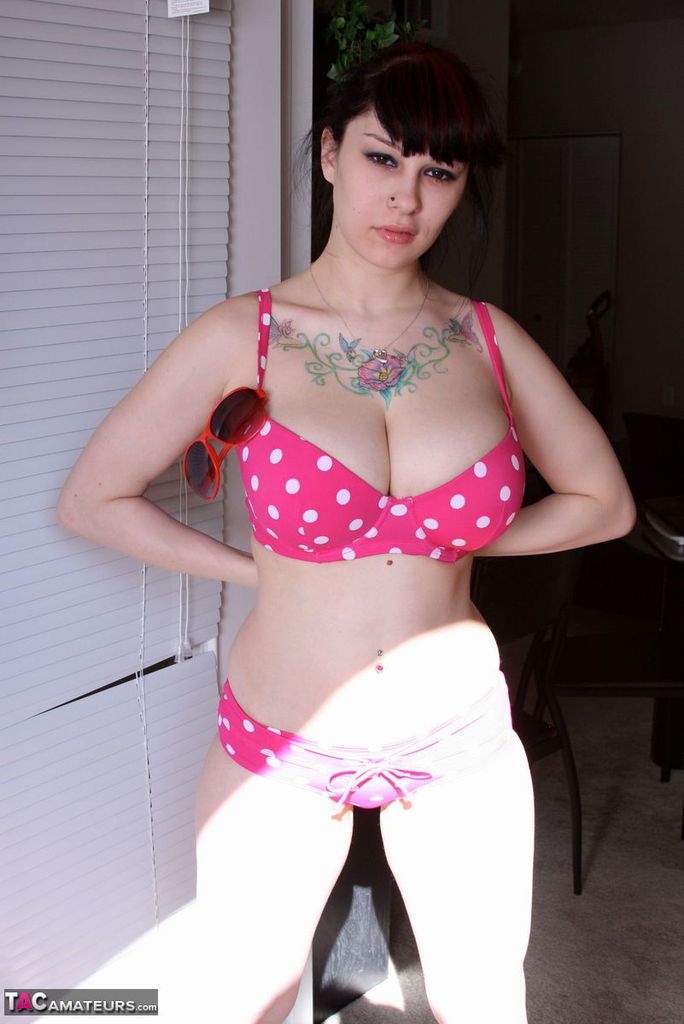 Inked amateur Susy Rocks releases her large boobs from a polka-dot bra порно фото #424833285 | TAC Amateurs Pics, Susy Rocks, Bikini, мобильное порно