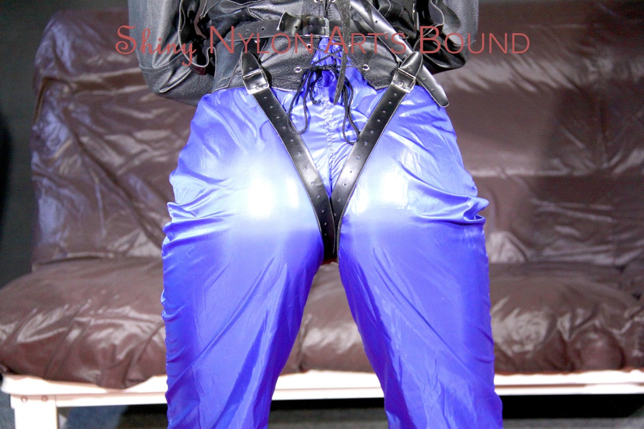 PIA hothothot wearing a sexy blue rain pants and a straight jacket tied and порно фото #426978538