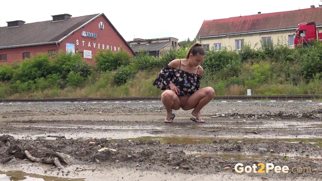 Sexy brunette Yenna squats and pees in a puddle ポルノ写真 #428763442 | Got 2 Pee Pics, Yenna, Pissing, モバイルポルノ
