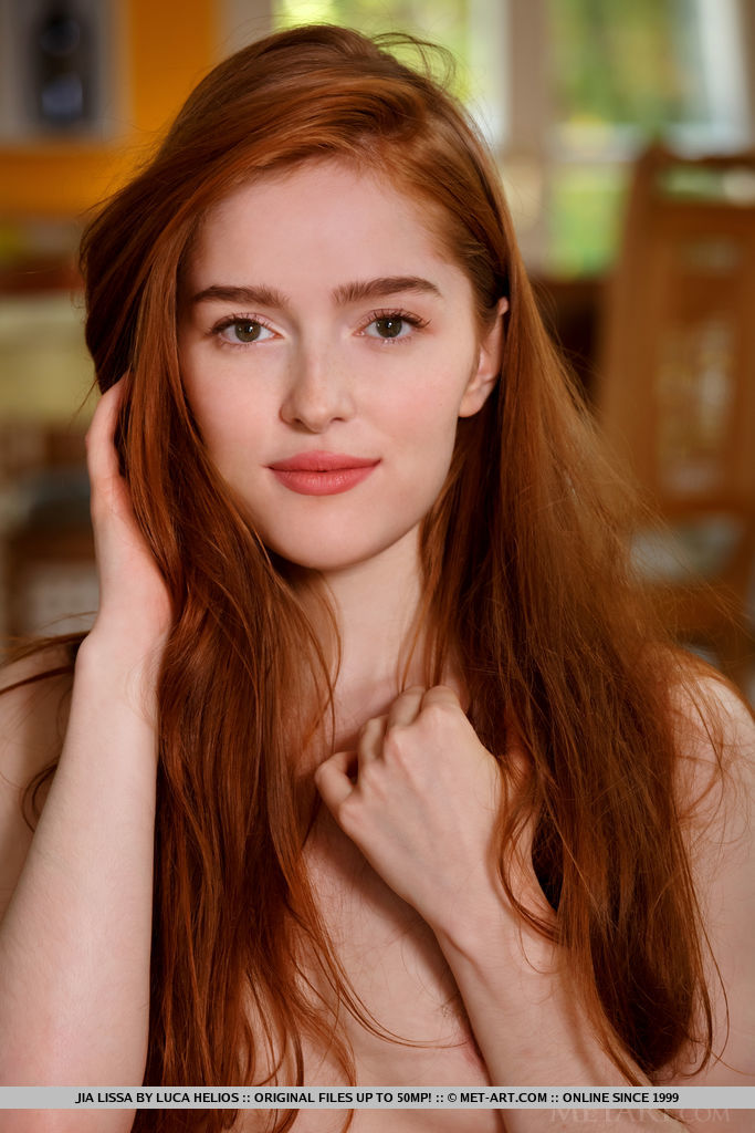 Natural redhead Jia Lissa flexes her supple teen body during nude solo poses foto porno #424812905