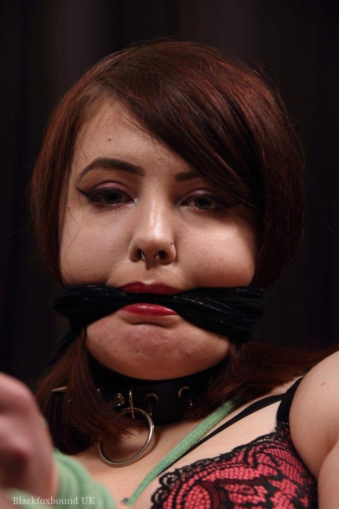 Overweight Girl Is Tied Up And Cleave Gagged In Her Pretties And Slave Collar