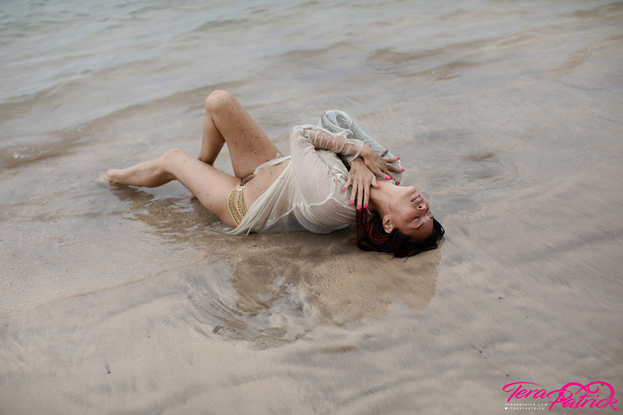A beautiful day at the beach in my see thru shirt playing in the water photo porno #426790517 | Tera Patrick Pics, Tera Patrick, Beach, porno mobile