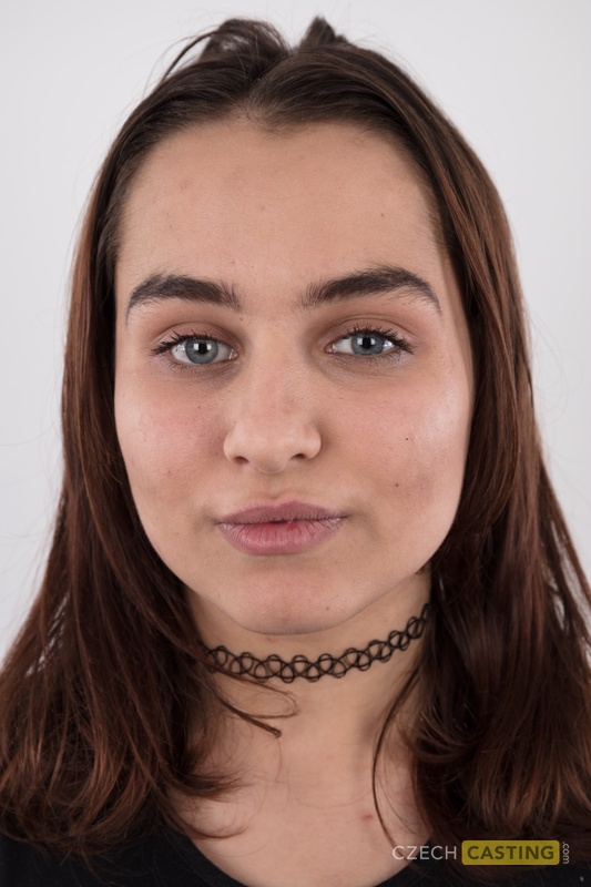 Chubby girl Marie wears a choker while getting naked for the first time 色情照片 #426963431 | Czech Casting Pics, Marie, Nipples, 手机色情