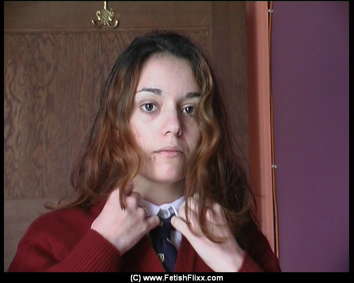 Schoolgirl pulls down her cotton underwear before being brutally caned photo porno #424144021