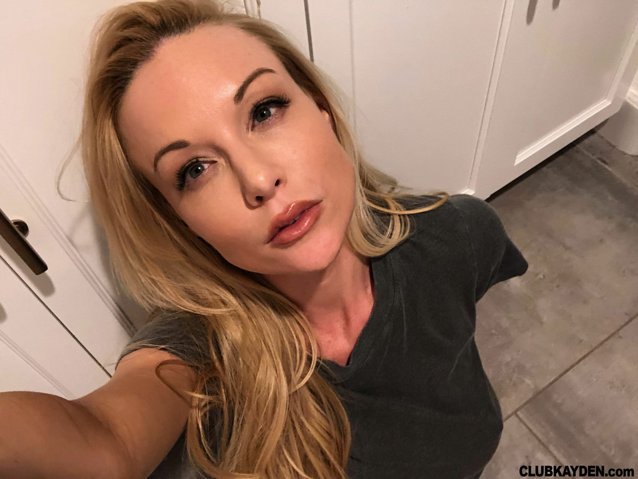 Hot blond Kayden Kross sports long nipples while taking masturbation selfies photo porno #422676185