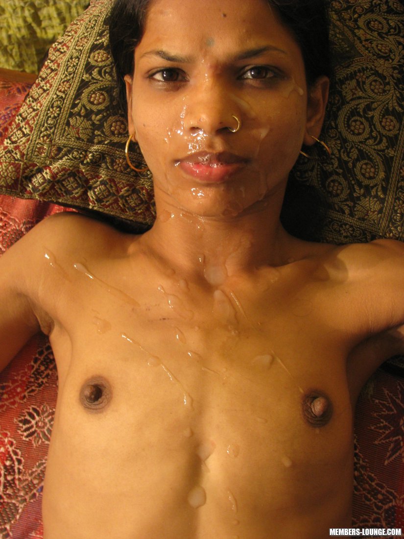 Indian Sex Lounge Tiny Tits gets Facial porn photo #423913145