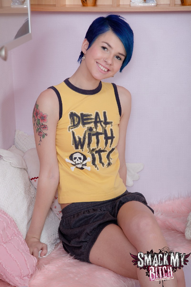 Ebba looks hot with her blue hair and arm tattoo When she gets naked you can foto porno #423280366
