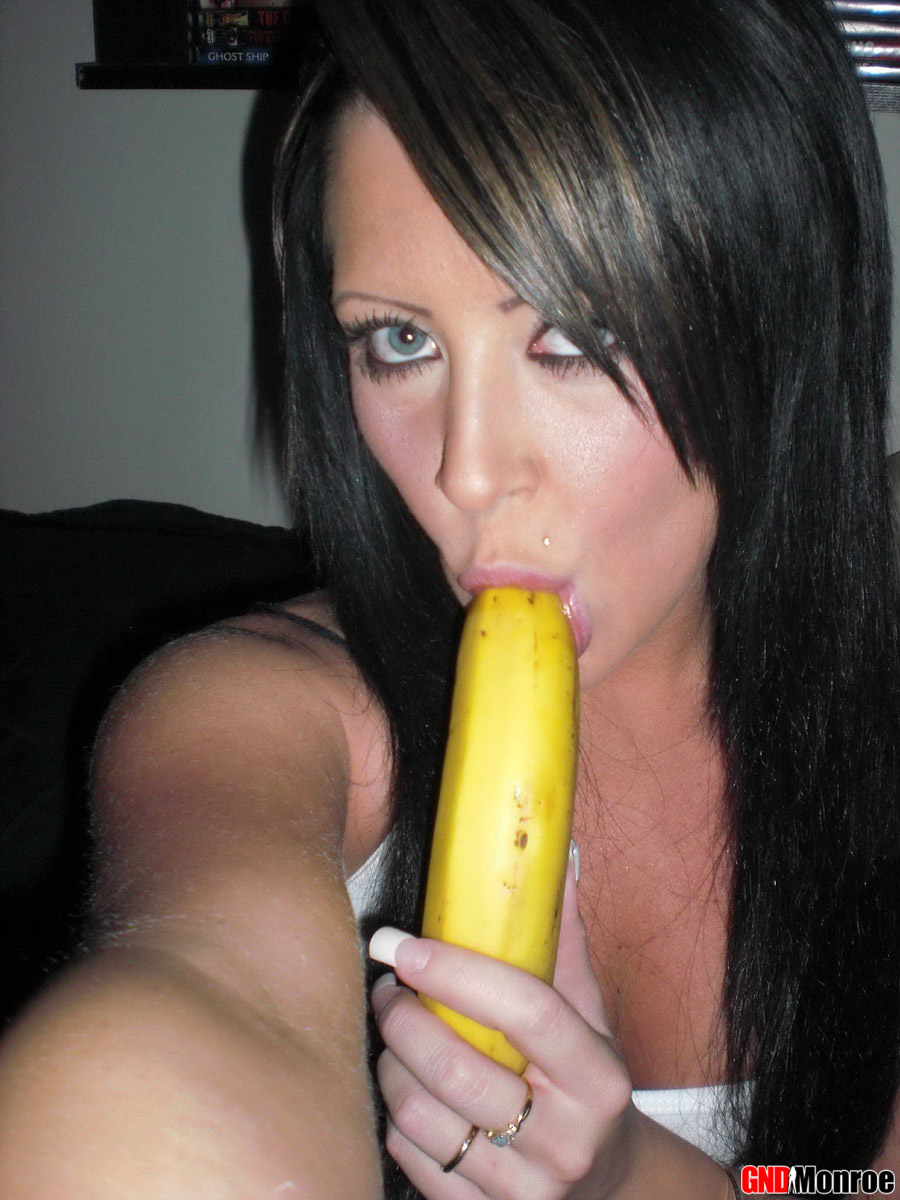 Sexy Monroe shows off her oral skills on a banana and then strips naked porn photo #428575060 | GND Monroe Pics, Selfie, mobile porn