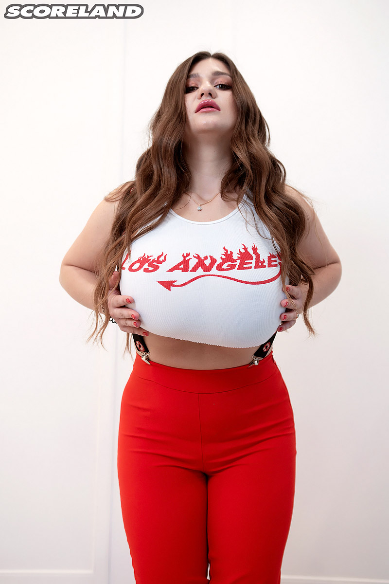 Solo model Demmy Blaze releases her massive boobs from a cropped top zdjęcie porno #423803660 | Score Land Pics, Demmy Blaze, Big Tits, mobilne porno