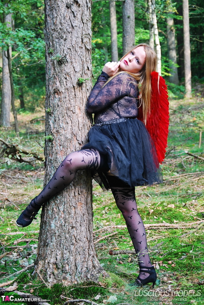 Amateur woman Luscious Models poses in the forest in a cosplay clothing porn photo #423245336