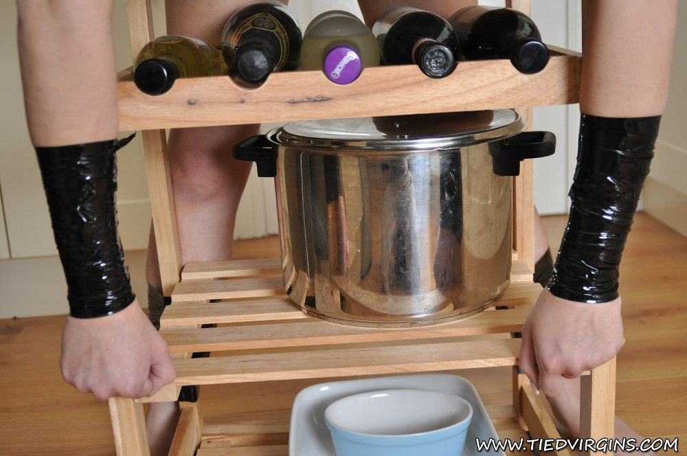 Topless blonde is duct taped to a table while in her kitchen Porno-Foto #427042011 | Tied Virgins Pics, Fetish, Mobiler Porno