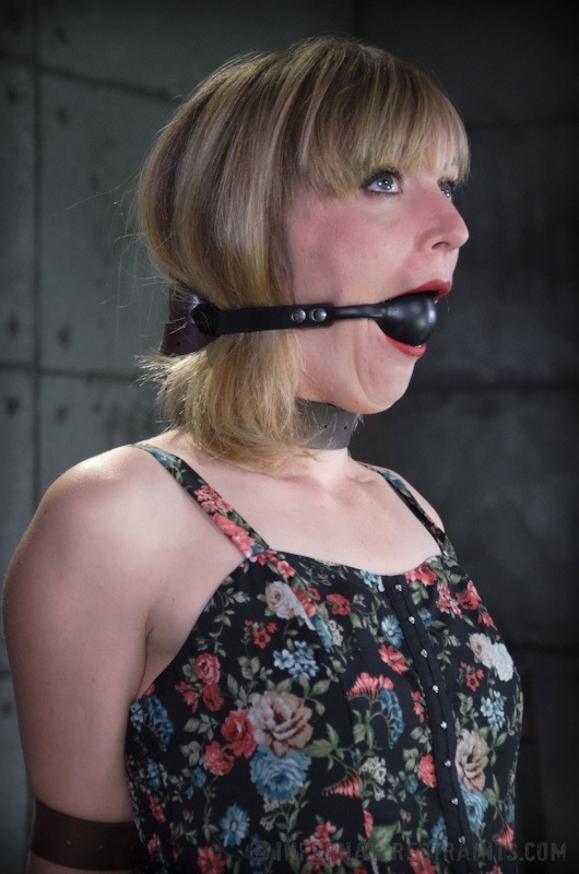 Clothed Female Mona Wales Finds Herself Being Restrained In A Dungeon