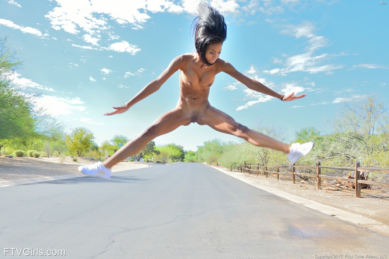 Big titted ebony girl Nia exercising naked and jogging nude in public photo porno #424647095 | FTV Girls Pics, Nia Nacci, Sports, porno mobile