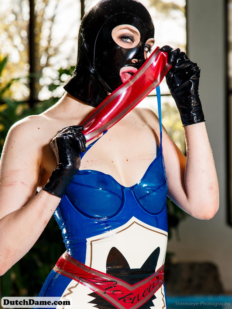 Leggy female in a latex dress pulls a rubber mask over her pretty face порно фото #428756504 | Latex, мобильное порно