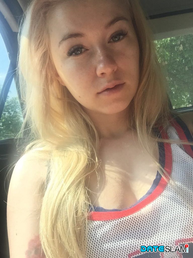 Beautiful blonde slut Misha Cross takes a selfie fully clothed and stark naked pic
