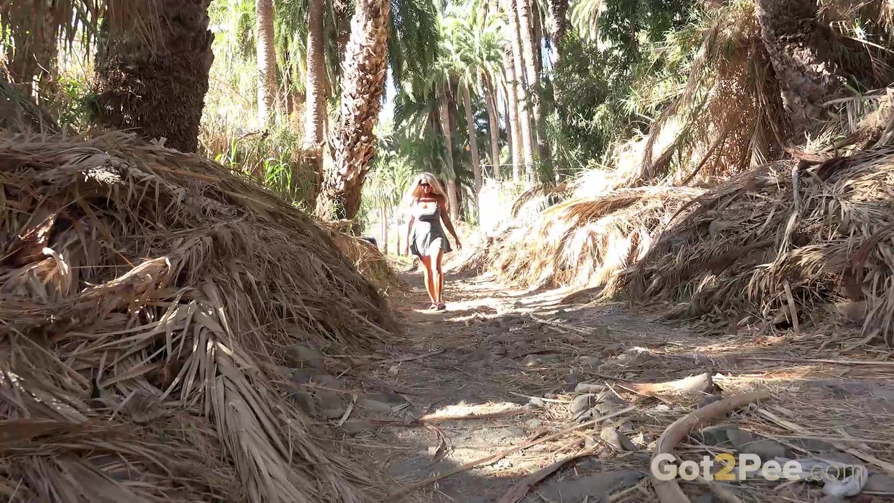 Chloe squats and pees on the ground on holiday photo porno #428684220